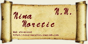 Nina Moretić vizit kartica